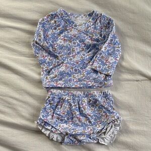 Carter's Blue and Pink Floral Baby girl matching set